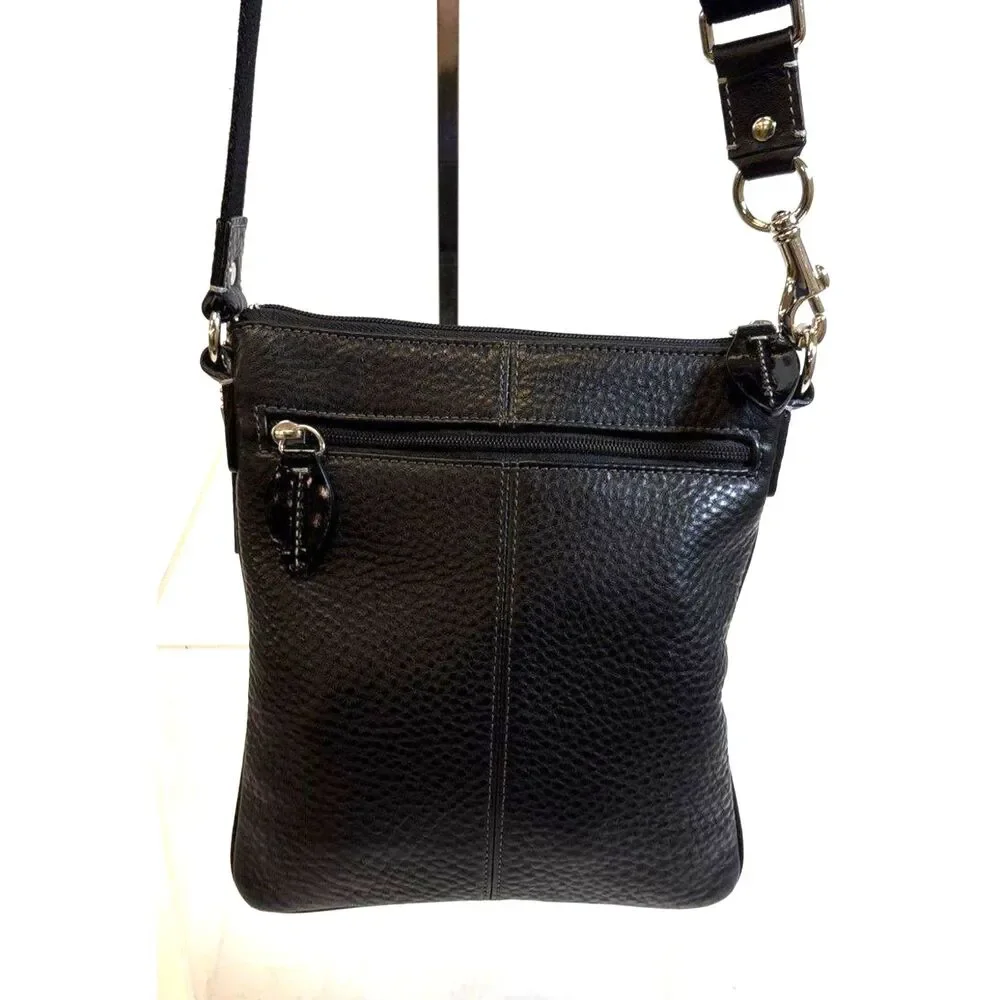 Coach Penelope Black Pebbled Leather Crossbody Bag